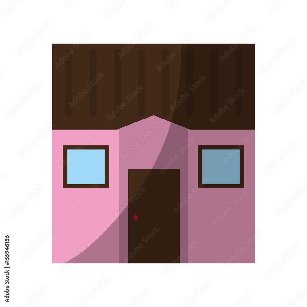 square one story house icon image vector illustration design square one story house icon image vector illustration design