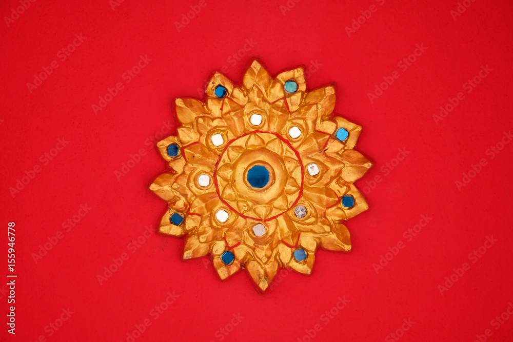 Thai decoration / View of decoration on ceiling of thai temple. Thai decoration / View of decoration on ceiling of thai temple.