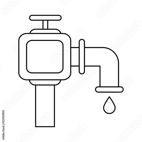 faucet and water drop icon image vector illustration design 