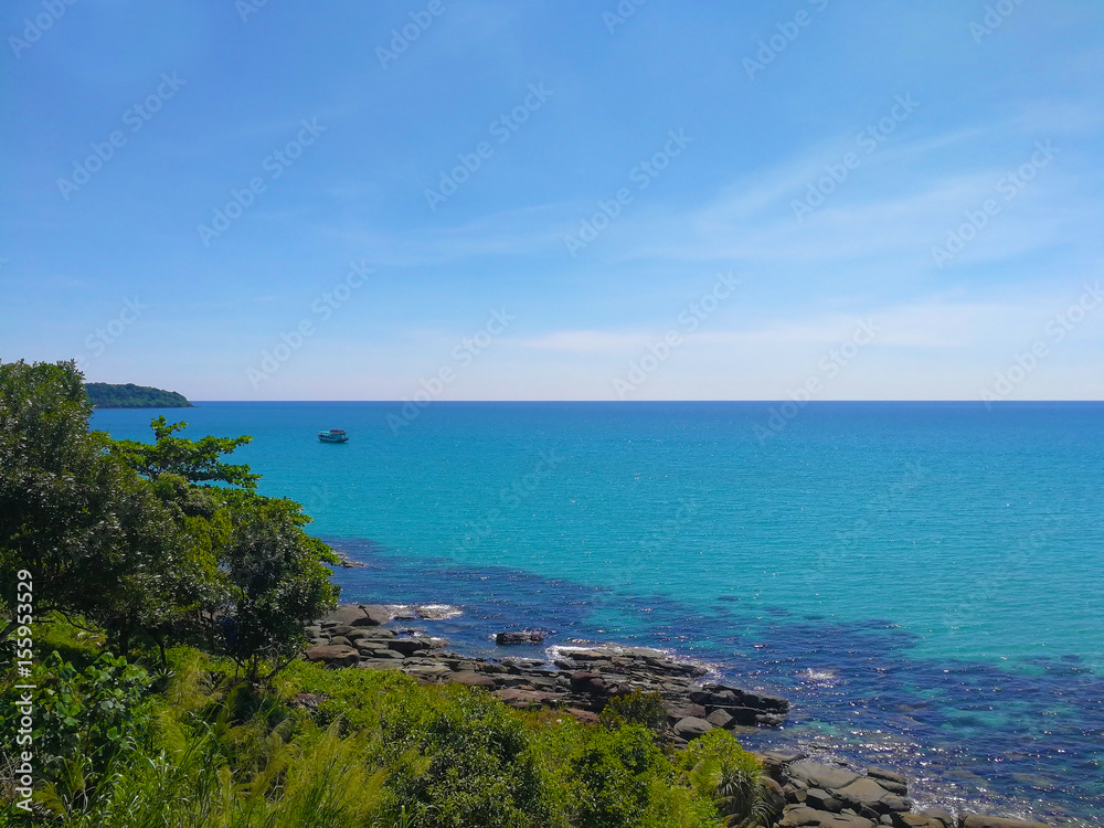 Reef and shallow beach at Koh Kood Island,Thailand Reef and shallow beach at Koh Kood Island,Thailand