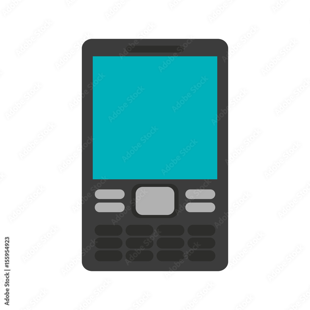 cellphone with buttons icon image vector illustration design 