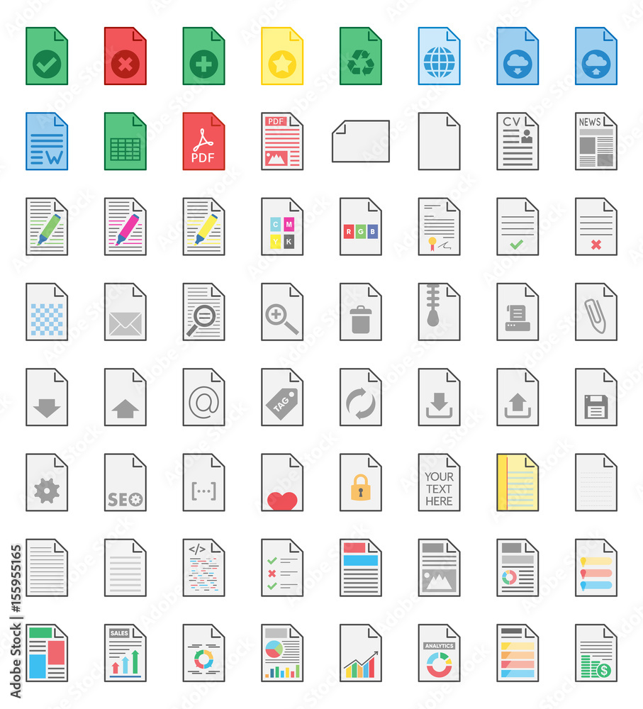Files & Documents Vector Icons Files & Documents Vector Icons