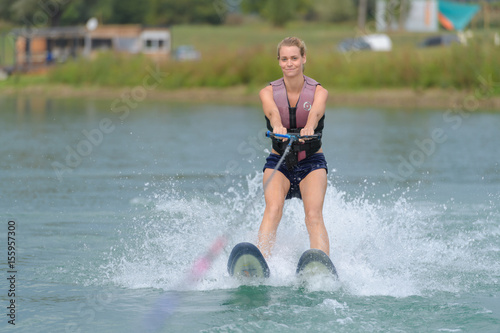 doing some wakeboarding
