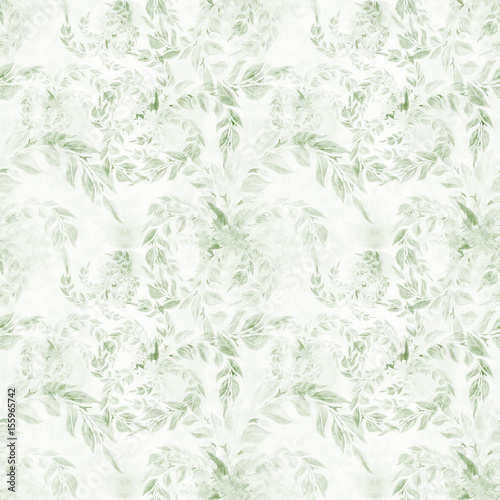 Leaves and branches are a decorative composition  perfumery and cosmetic plants. Seamless pattern. Wallpaper. Use printed materials  signs  posters  postcards  packaging.