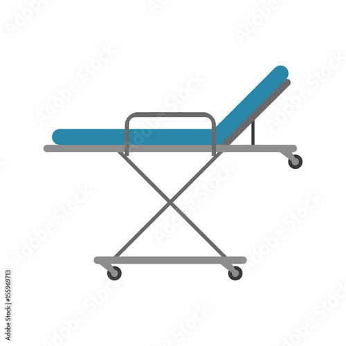 hospital bed or gurney healthcare related icon image vector illustration design 