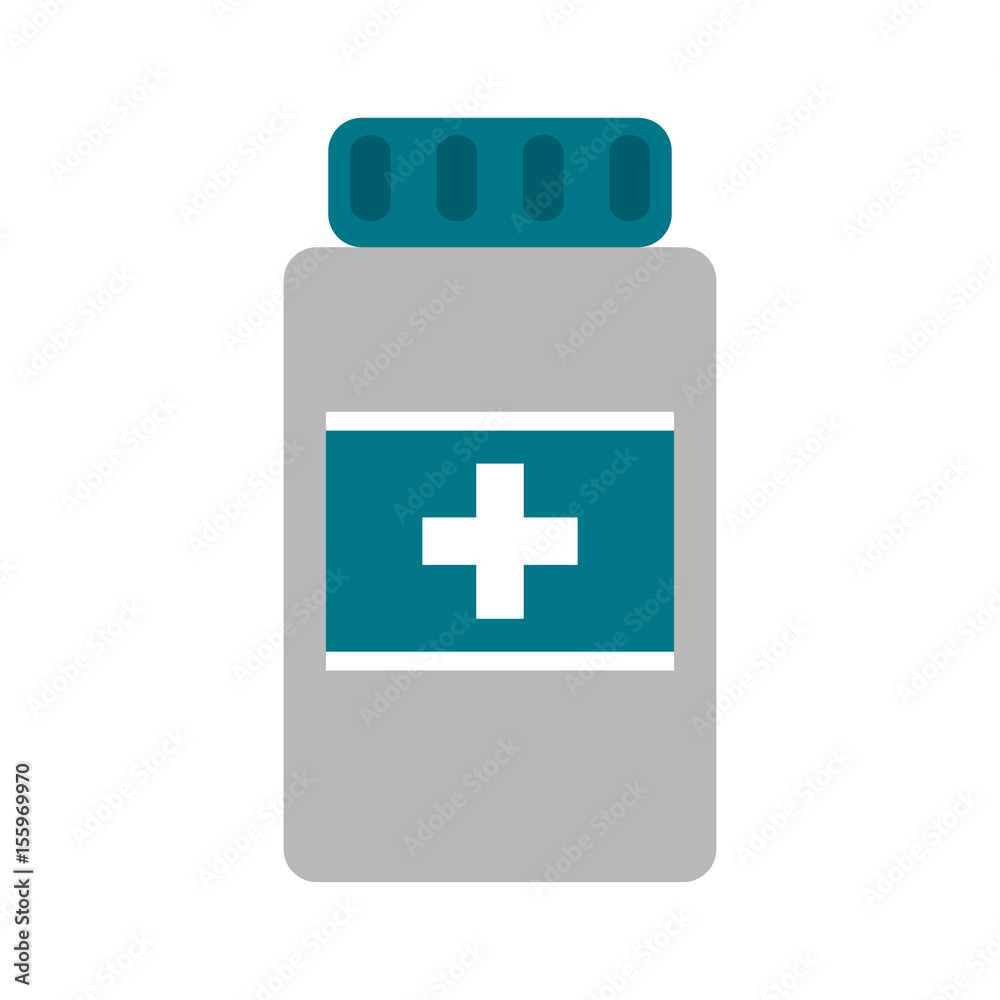 Fototapeta premium medication pills package healthcare related icon image vector illustration design 