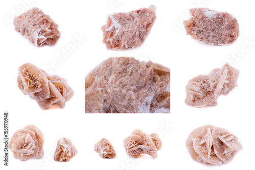 Collection of stone mineral Rose of the desert photo