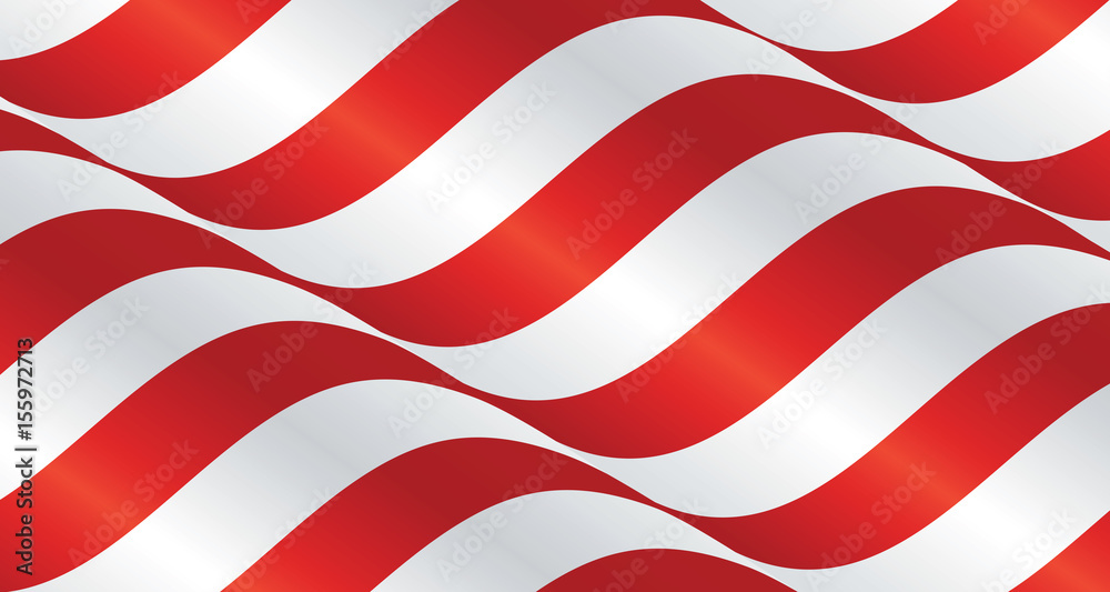Naklejka premium USA wavy flag ribbon landscape background