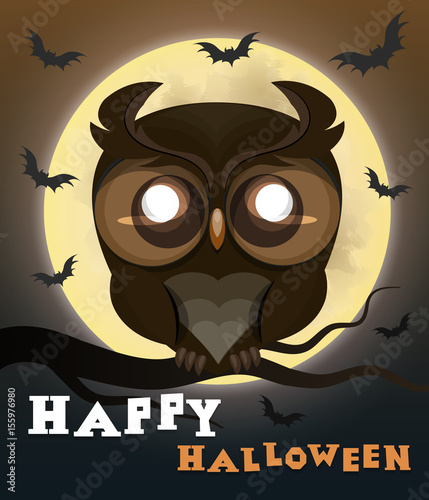 Halloween poster owl