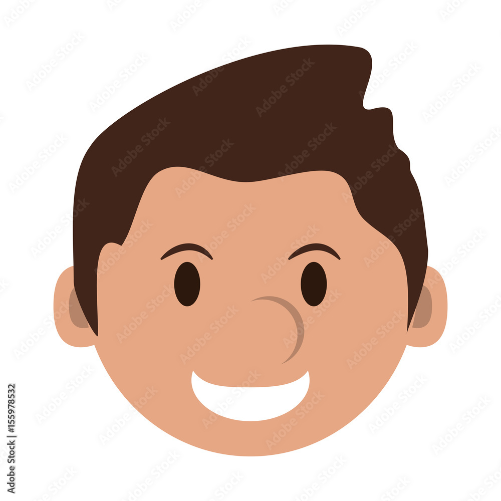head of happy man character icon image vector illustration design head of happy man character icon image vector illustration design