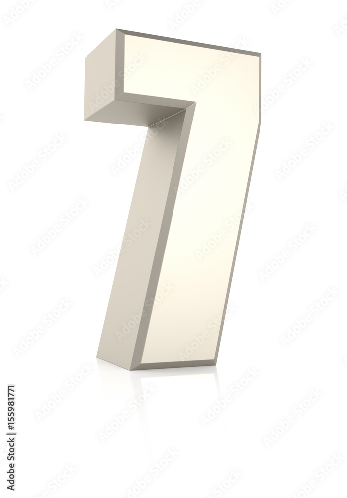 Number 7 Isolated on White Background Number 7 Isolated on White Background