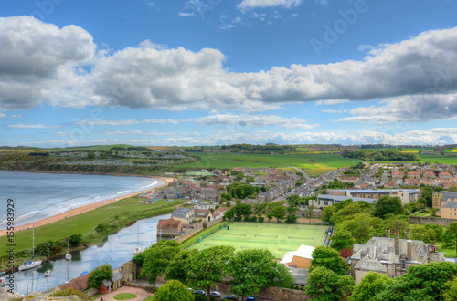 Aerial View of St. Andrews, Scotland. photo