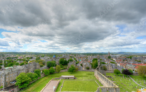 Aerial View of St. Andrews, Scotland. photo