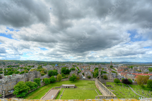 Aerial View of St. Andrews, Scotland. photo