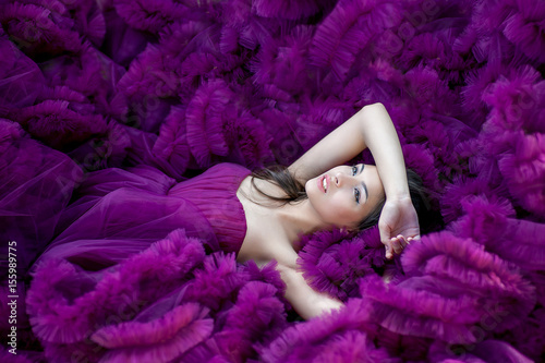 girl in the purple dress
