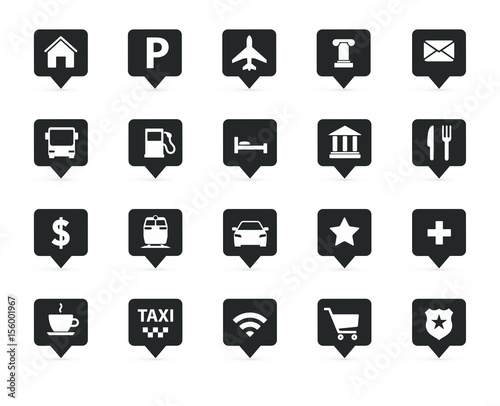 Navigation, direction, maps, traffic icons set