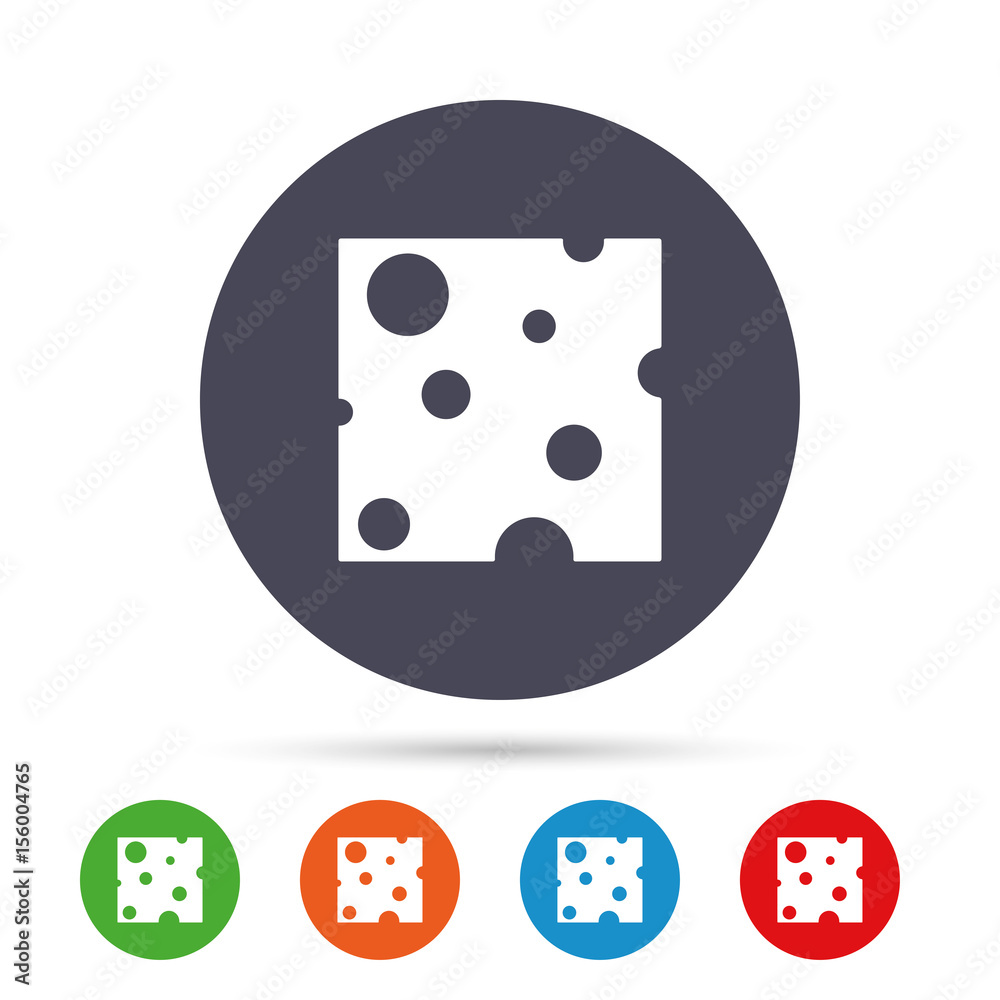 Cheese sign icon. Slice of cheese. Cheese sign icon. Slice of cheese.