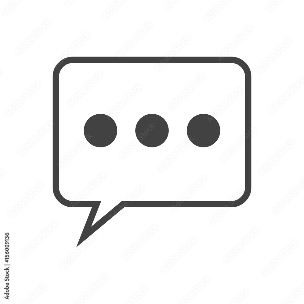 Black three dots icon in circle bubble. Flat style. Vector illustration Black three dots icon in circle bubble. Flat style. Vector illustration
