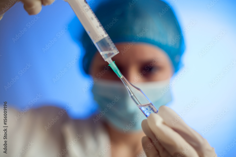 Nurse with a syringe