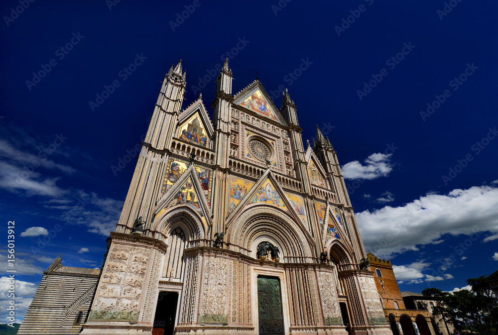Orvieto gothic cathedral in Umbria, Italy