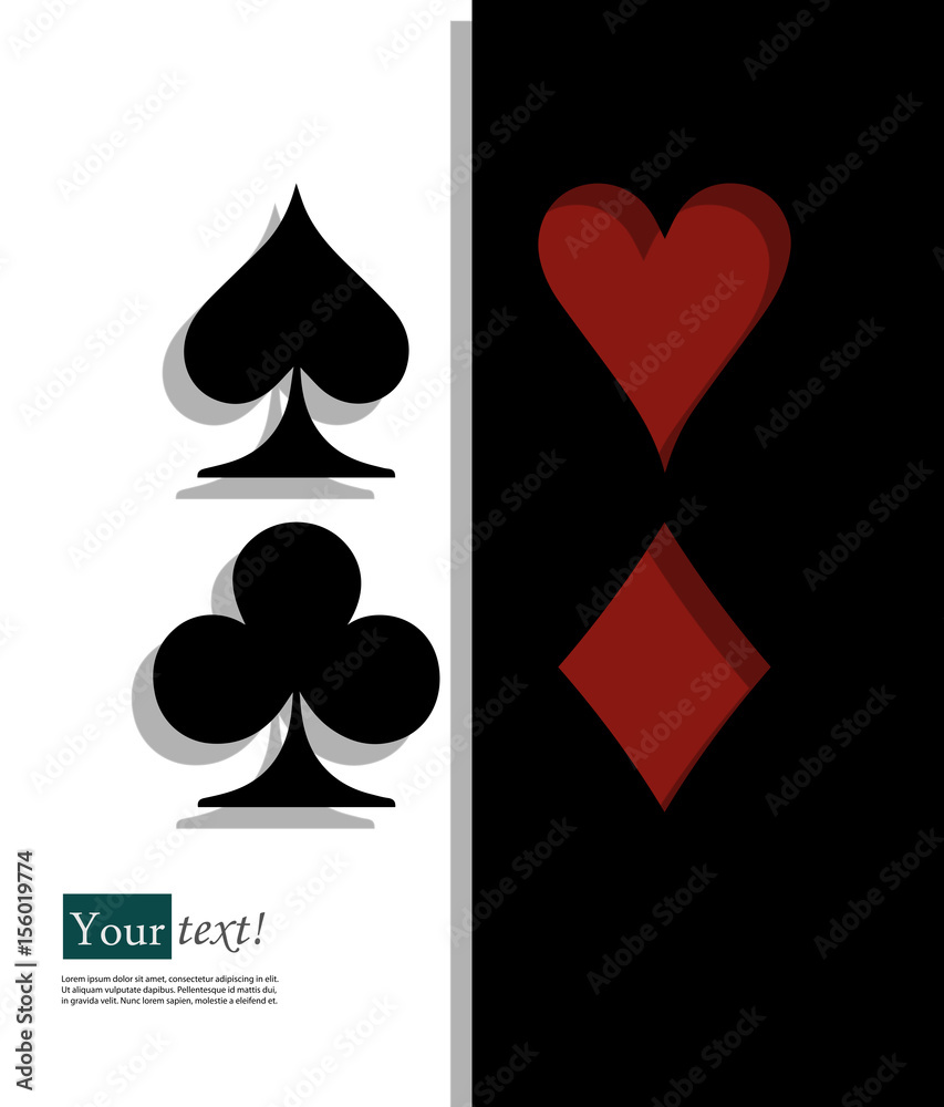 Cards symbols white Cards symbols white