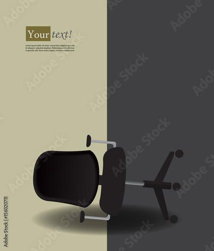 Office chair turned over