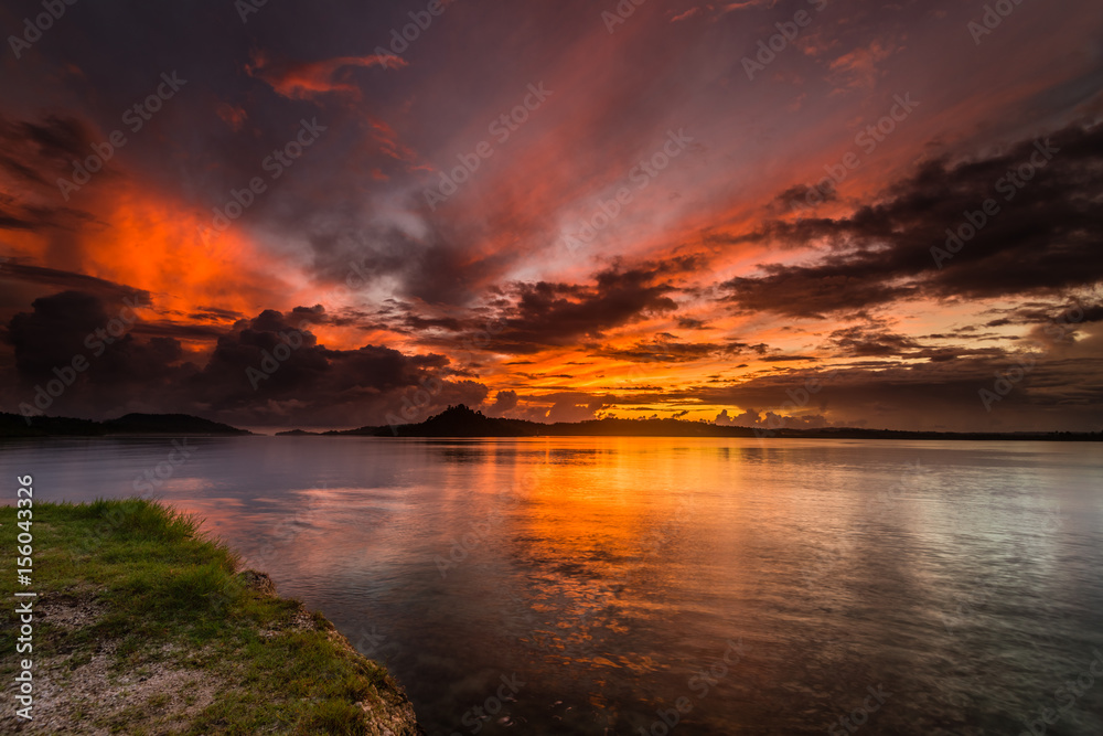 sunset and sunrise beautiful at Mentawai Island..