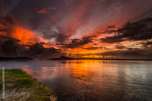 sunset and sunrise beautiful at Mentawai Island..