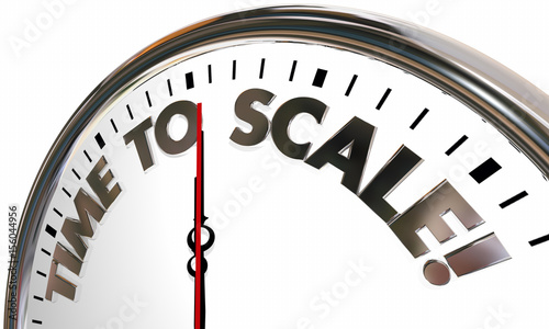 фотографія Time to Scale Expand Business Growth Clock 3d Illustration