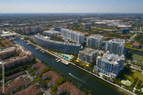 Aerial image of Aventura Florida waterfront