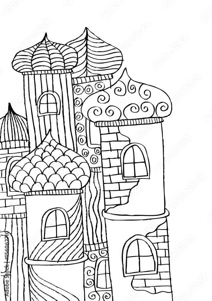 Naklejka premium Mosque. Decorative style illustration.