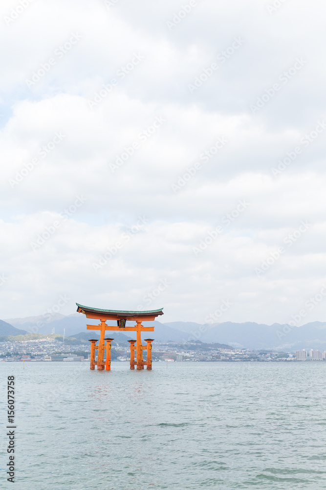 Torii gate at miyajima japan