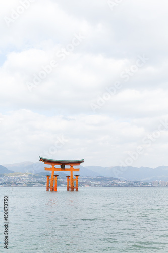 Torii gate at miyajima japan