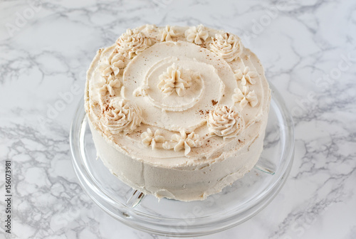 Wallpaper Mural decorated cinnamon roll layer cake with three layers and cinnamon swirl frosting Torontodigital.ca