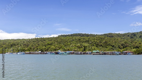 Wallpaper Mural Traditional Thai fisherman's village on koh Chang island in sunny day and clear blue sky. Koh chang Is the second largest island of Thailand. Torontodigital.ca