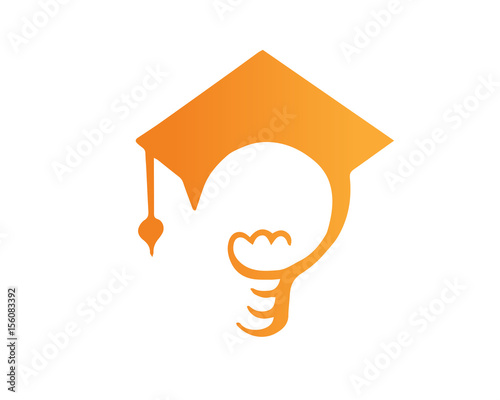 Modern Education Logo - Bright Knowledge Idea Symbol
