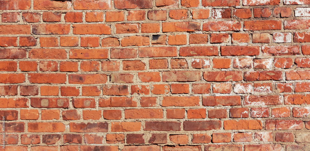 Vintage red brick wall. Simple brick wall background or texture. Stock  Photo | Adobe Stock