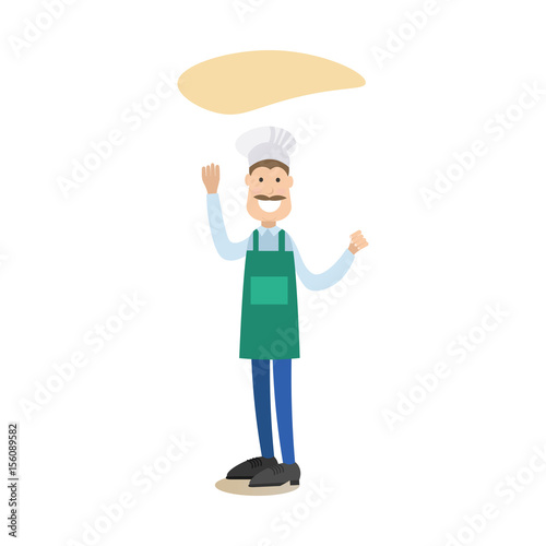 Cook people vector illustration in flat style