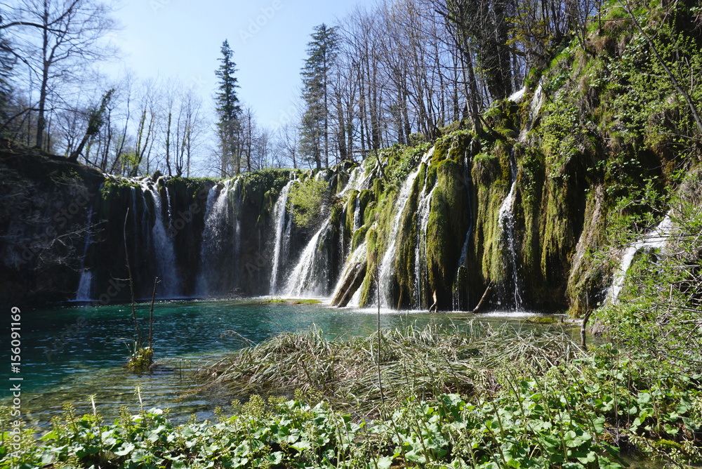 beautiful landscape along the way in Plitvice lake national park