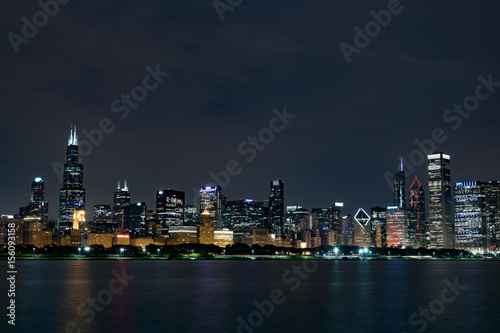 Chicago Skyline At Night © David S. Swierczek