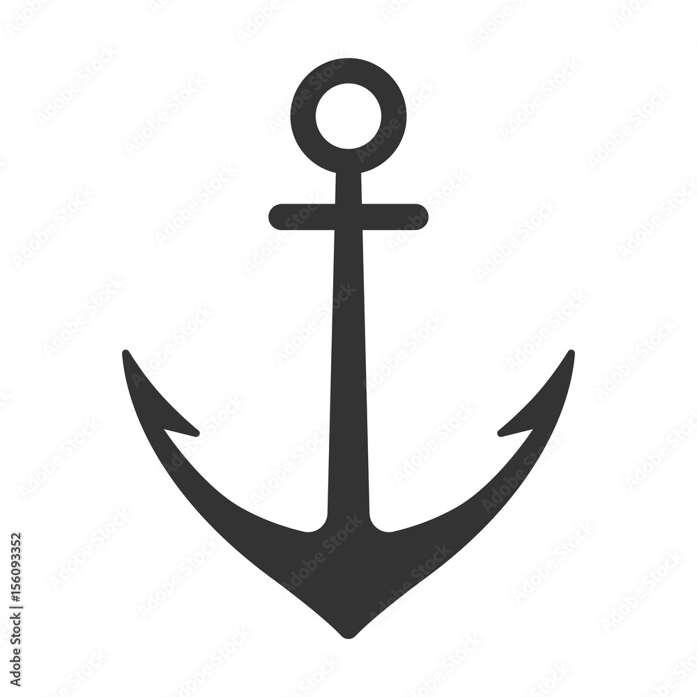 Silhouette anchor illustration Silhouette anchor illustration
