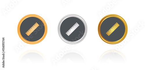 Lineal - Bronze, Silber, Gold Buttons