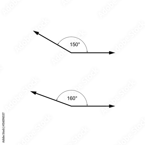 Angles in Degrees , Geometry math signs symbols
