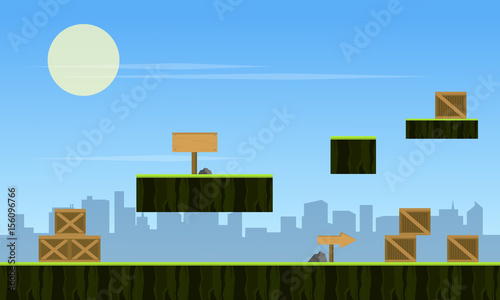 Background city scenery for game