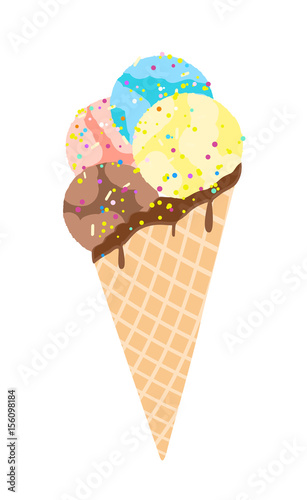 ice cream isolated on white. vector illustration
