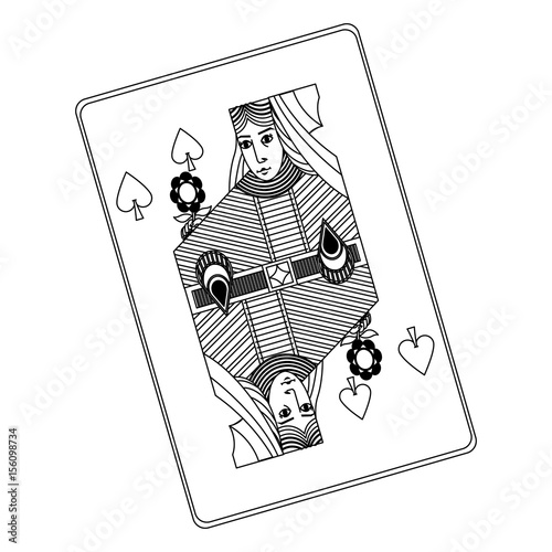 Obraz na plátně king of spades playing cards vector illustration