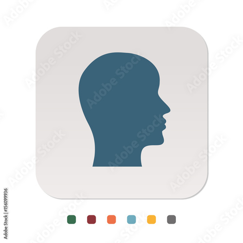 Papier Icon - Kopf Profil