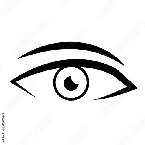 male eye view look vision image vector illustration
