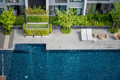 Pool of the condominium.