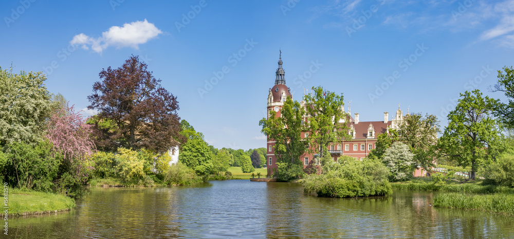 Castle in the Murzak Park in Bad Muskau, Germany, Saxony Castle in the Murzak Park in Bad Muskau, Germany, Saxony